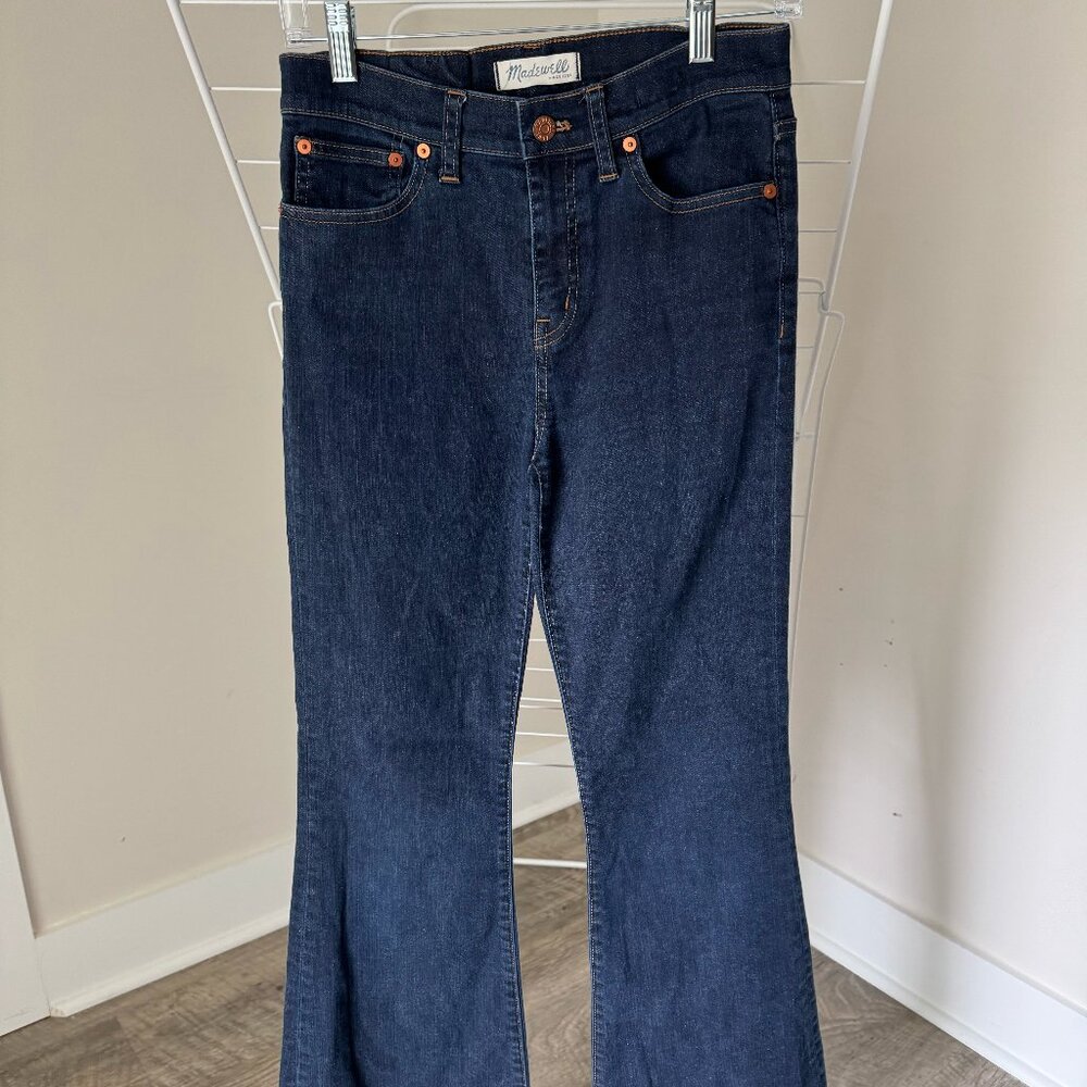 Madewell Flea Market Flare Jeans - Size 26 - Dark Indigo Blue KENNER Wash